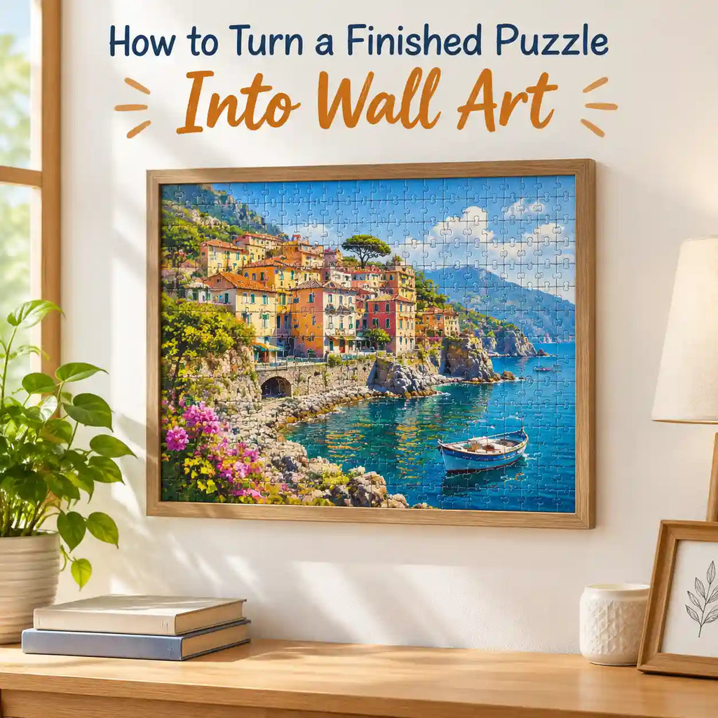 How to Turn a Finished Puzzle Into Wall Art