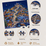 Festive Snowy Hamlet - 1000 Pieces Jigsaw Puzzle