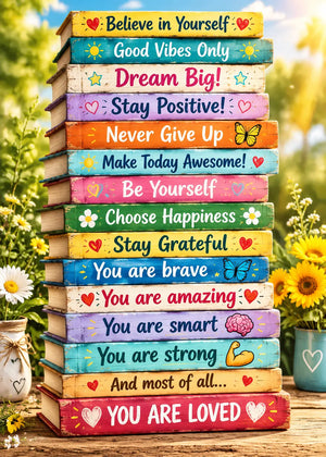 A Stack of Positivity - 1000 pieces Jigsaw Puzzle