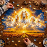 Heavenly White Horse - 1000 Pieces Jigsaw Puzzle