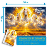 Heavenly White Horse - 1000 Pieces Jigsaw Puzzle