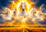 Heavenly White Horse - 1000 Pieces Jigsaw Puzzle
