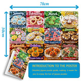 Sweet Cookie Year 12-month seasonal cookie puzzle featuring festive holiday and seasonal cookies