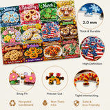 Sweet Cookie Year 12-month seasonal cookie puzzle featuring festive holiday and seasonal cookies