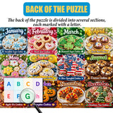 Sweet Cookie Year 12-month seasonal cookie puzzle featuring festive holiday and seasonal cookies