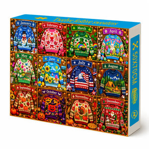 Twelve festive sweaters - 1000 pieces Jigsaw Puzzle