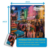 Spooky Night in Miami Beach - 1000 Pieces Jigsaw Puzzle