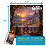 Winter Alpine Christmas Town - 1000 Pieces Jigsaw Puzzle